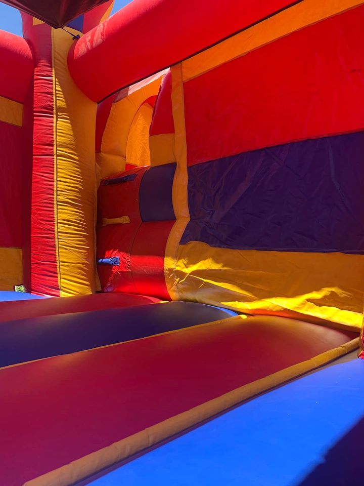 obstacle course inside liberty party jumpers
